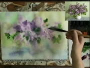 Этюд букета сирени. Видео